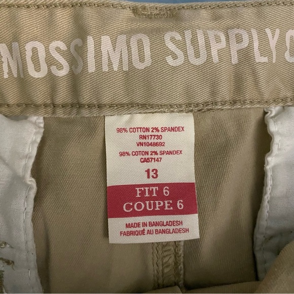 Mossimo Supply Co. Womens Tan Shorts Beige Size 6 Low Rise With Blue Belt - Picture 6 of 11